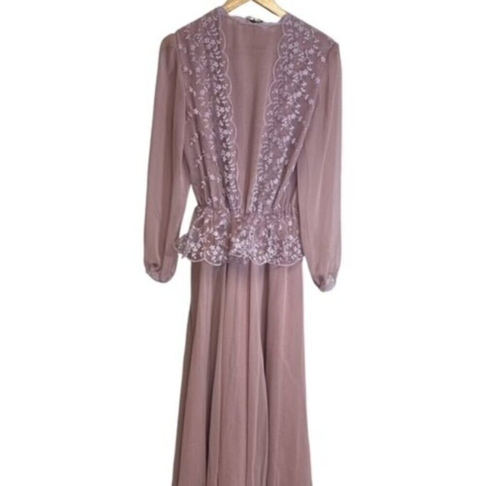 Veiled New York Modest Fashion Long Sleeve Maxi Dress NWT Size 14 Dusty Rose - Picture 2 of 11
